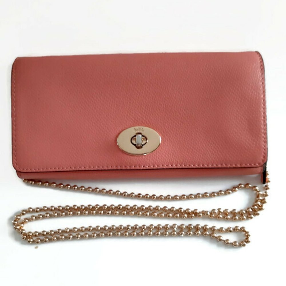 EUC  leather Coach Chain Crossbody